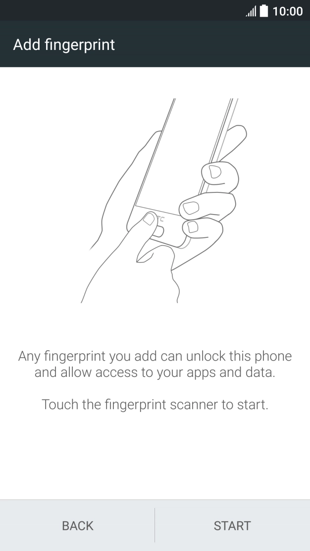 Follow the instructions on the screen to add your fingerprint.