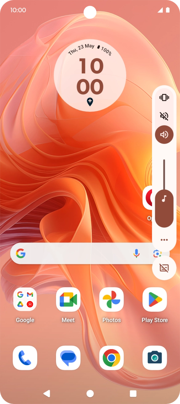 Press the silent mode icon to turn on silent mode.
