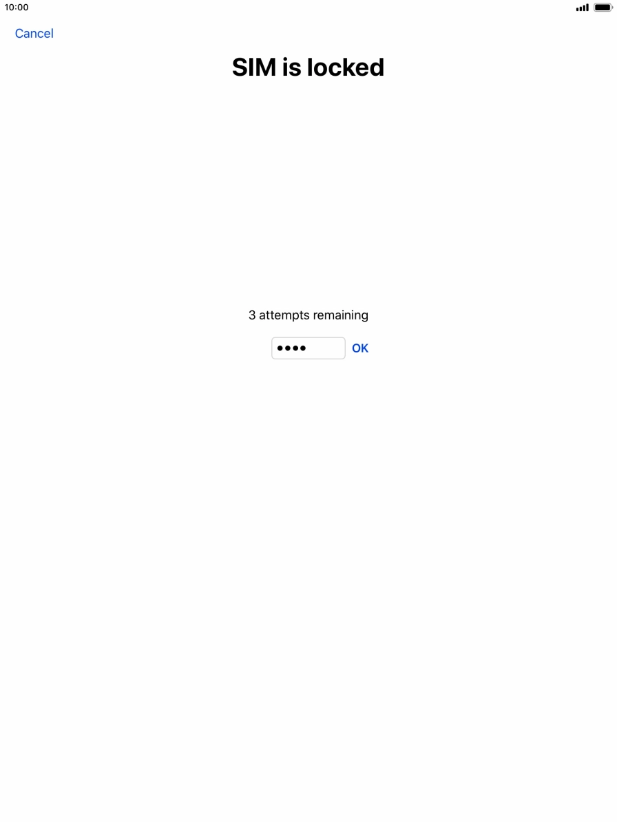 If your SIM is locked, key in your PIN and press OK.
