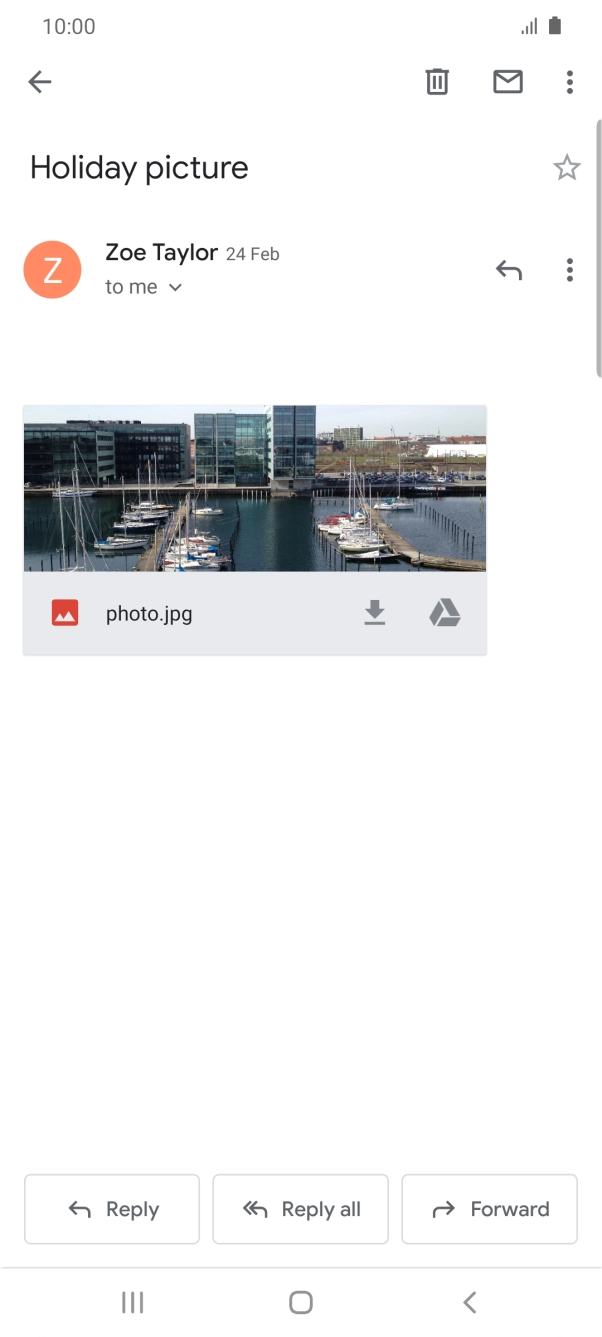 If an application is open on your phone, such as a Mail, you can also use the functions available here, e.g.: Reply to this email.