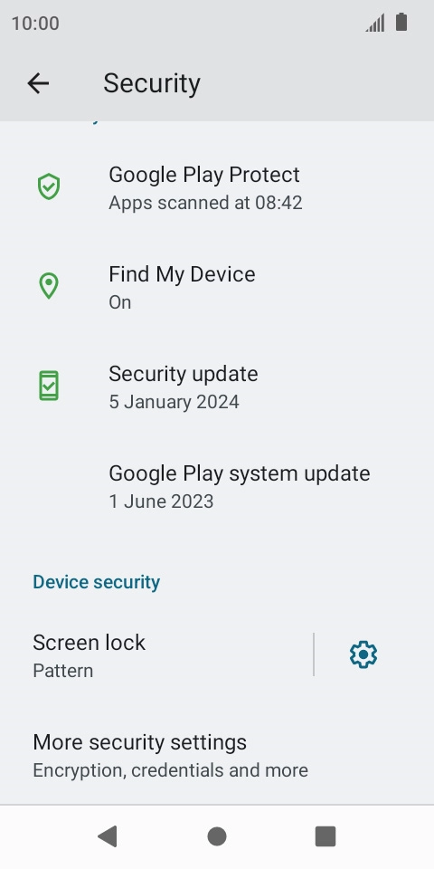 Press Screen lock and key in the current phone lock code.