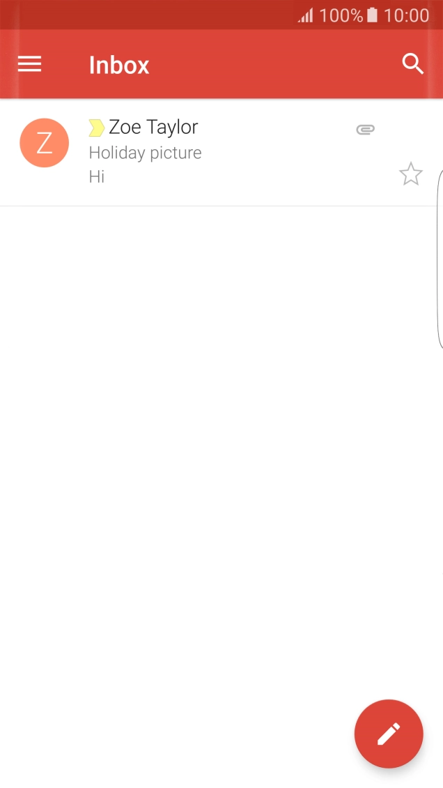 Press the new email icon.