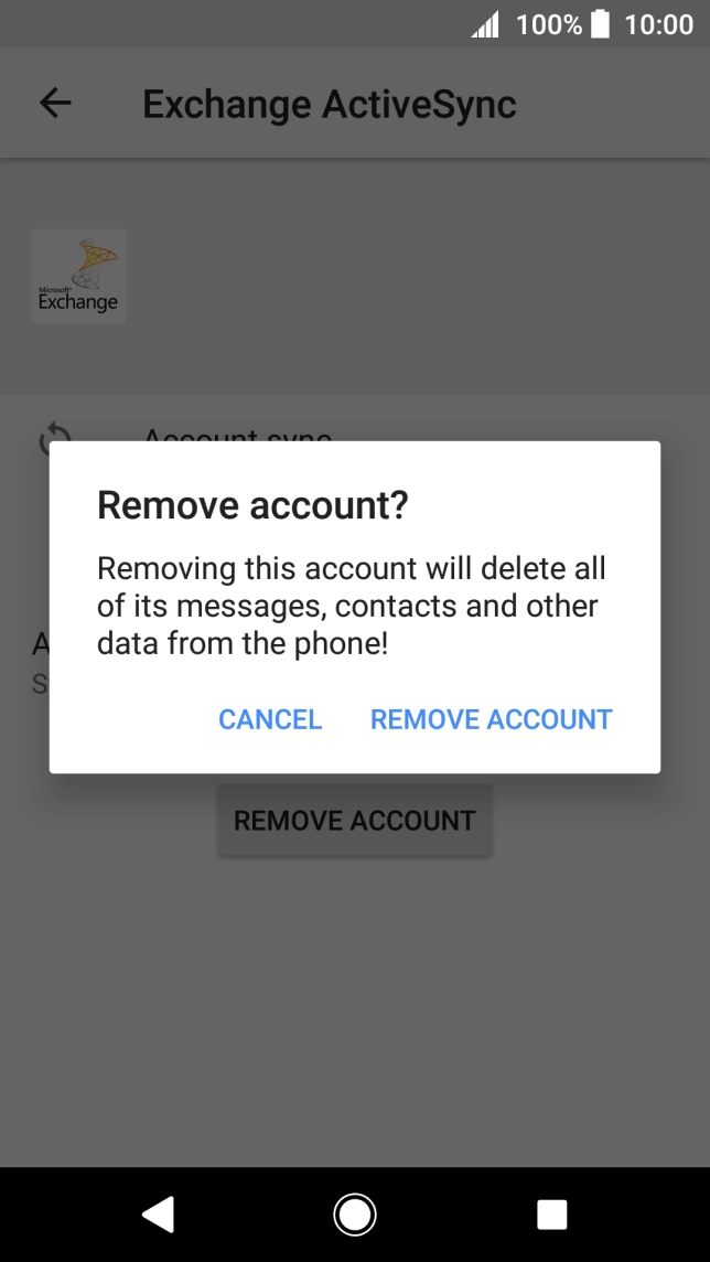 Press REMOVE ACCOUNT.