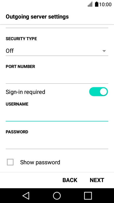 Press the field below 