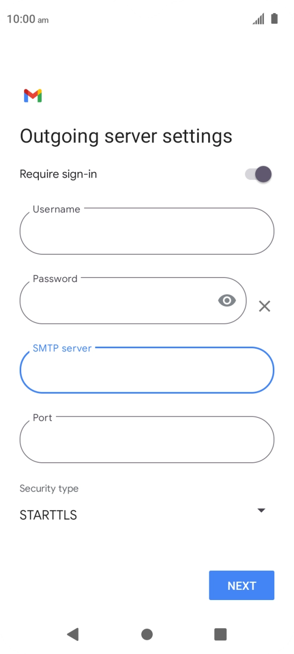 Press the field below 