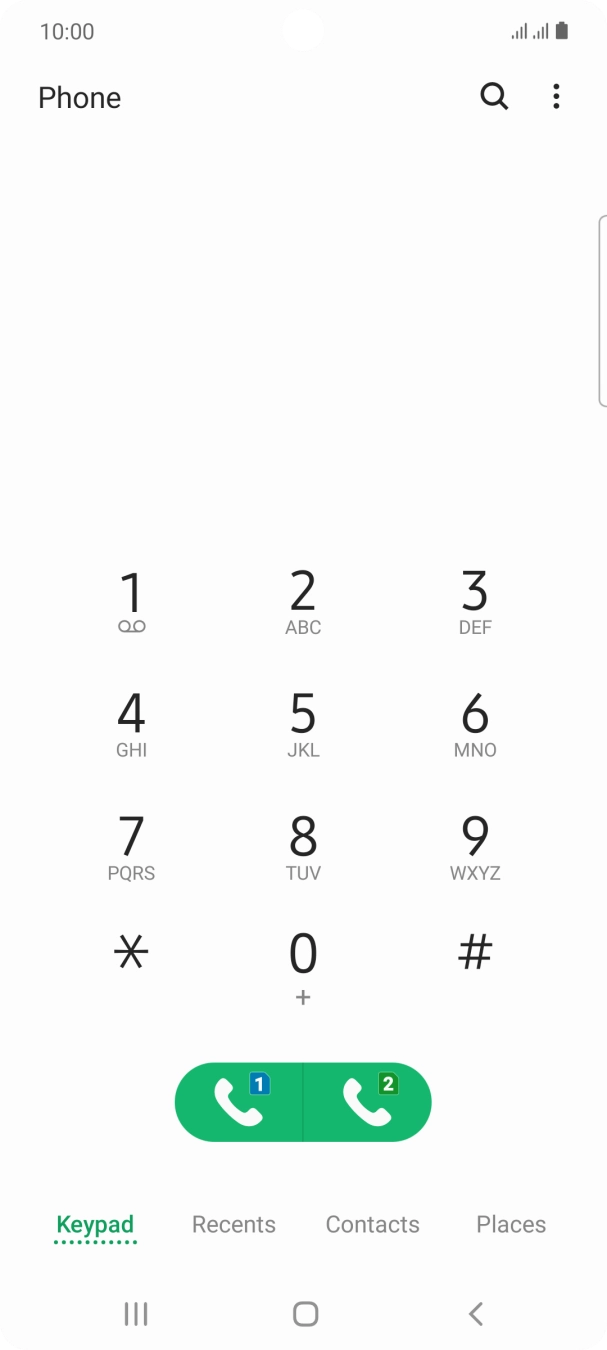 Press the menu icon.