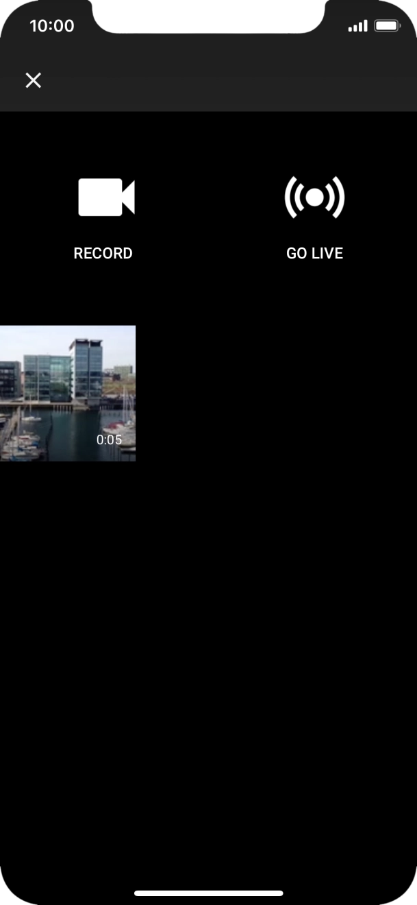 Press the required video clip. Press the required video clip.