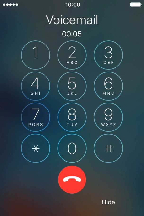 Press the end call icon to end the call.