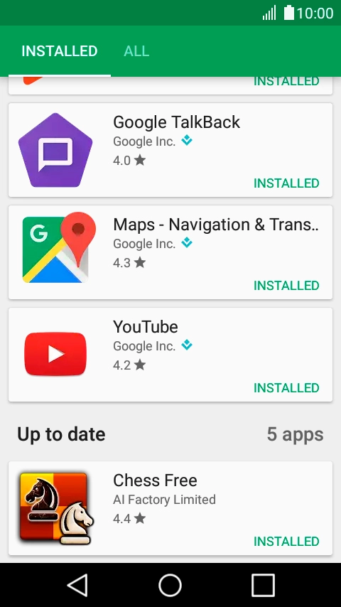 Press the required app.