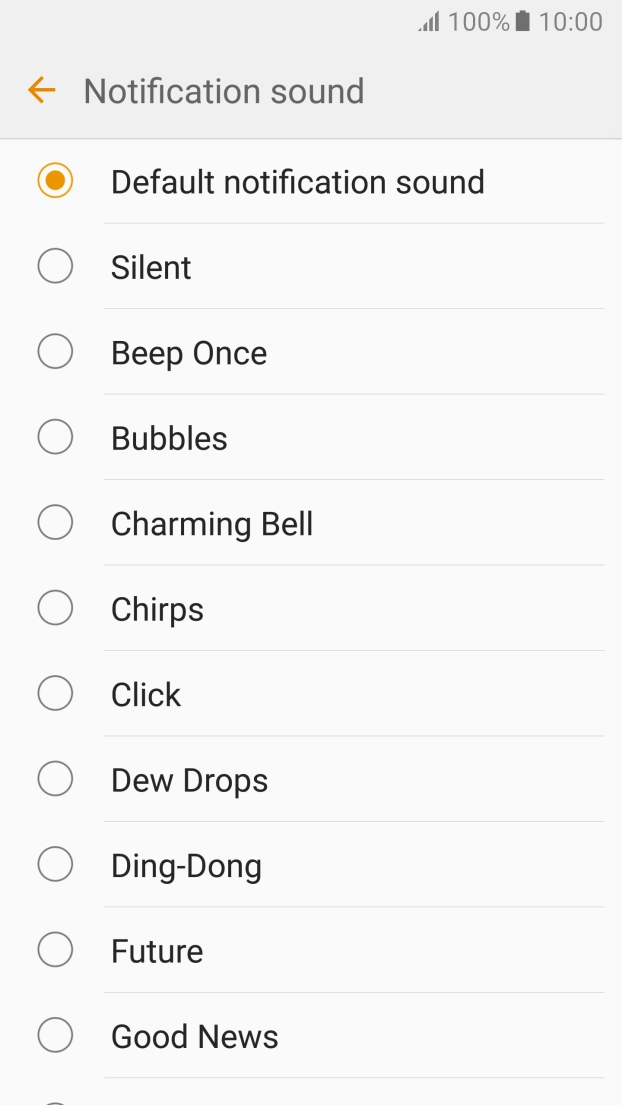 Press the different message tones to hear them.
