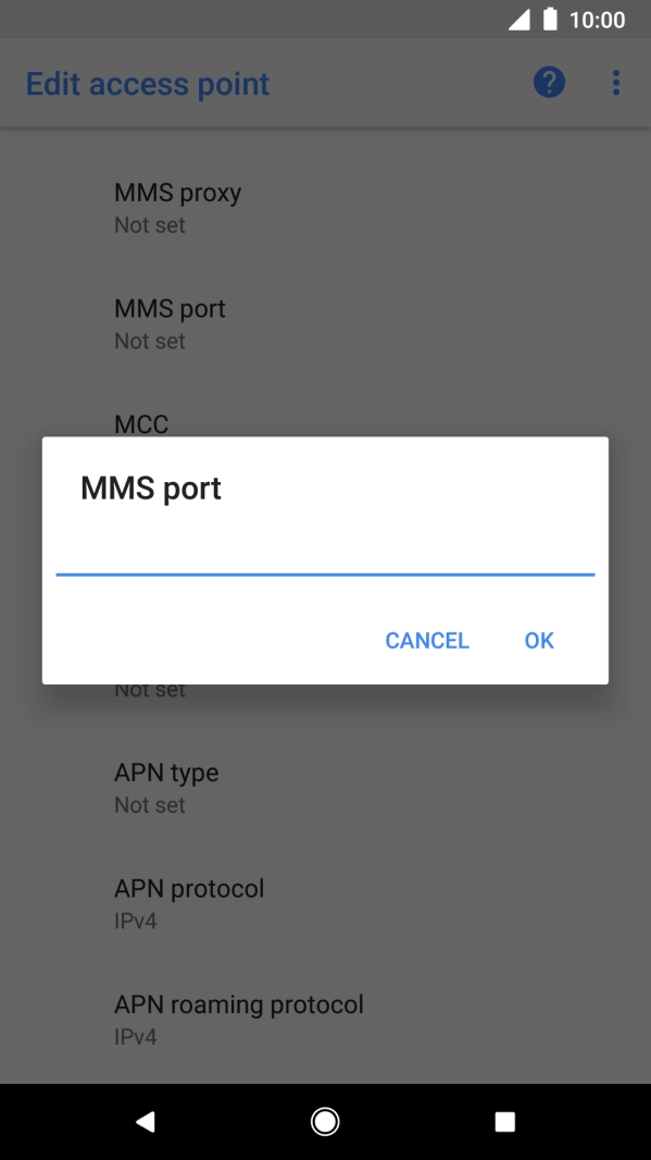 Key in 80 and press OK.