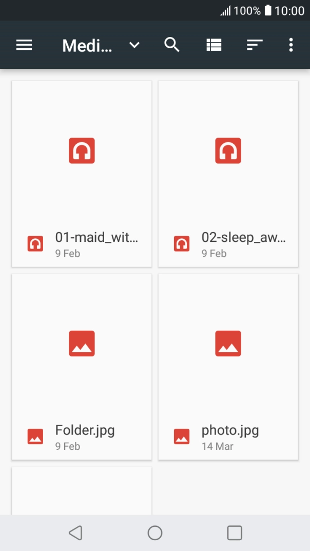Press the required file.