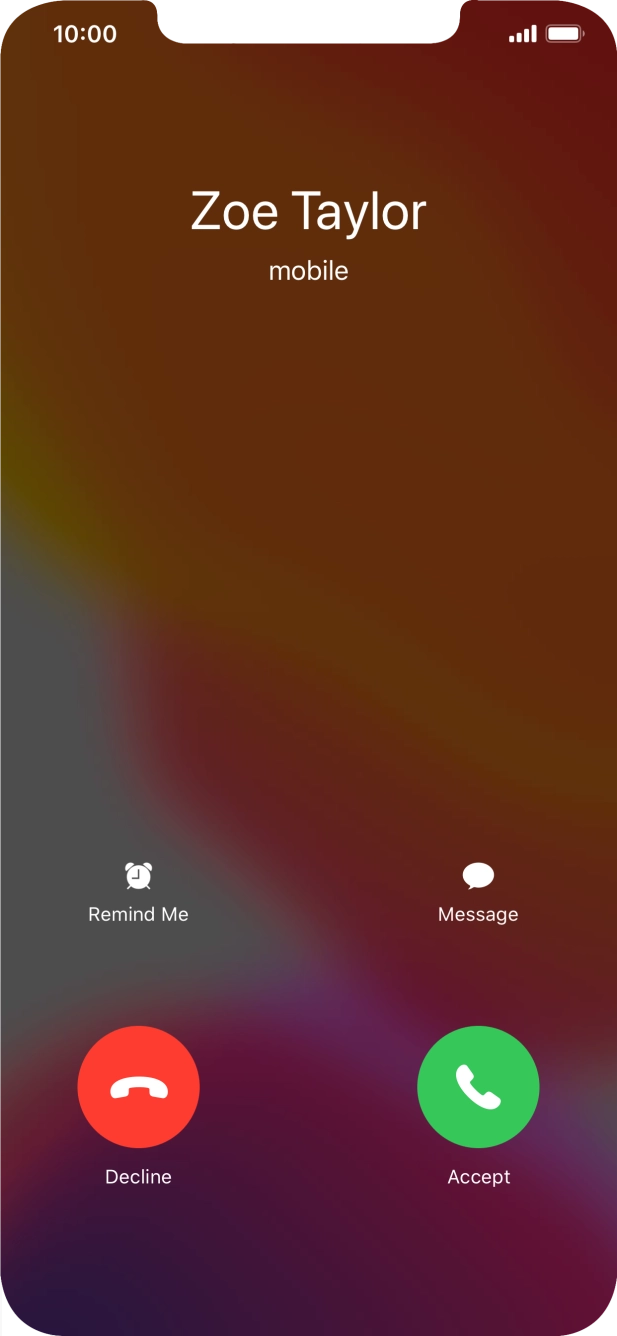 If the screen lock is turned off, press Accept.