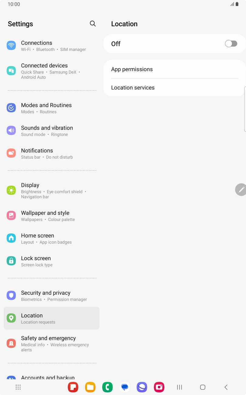 Press the indicator to turn the function on or off.
