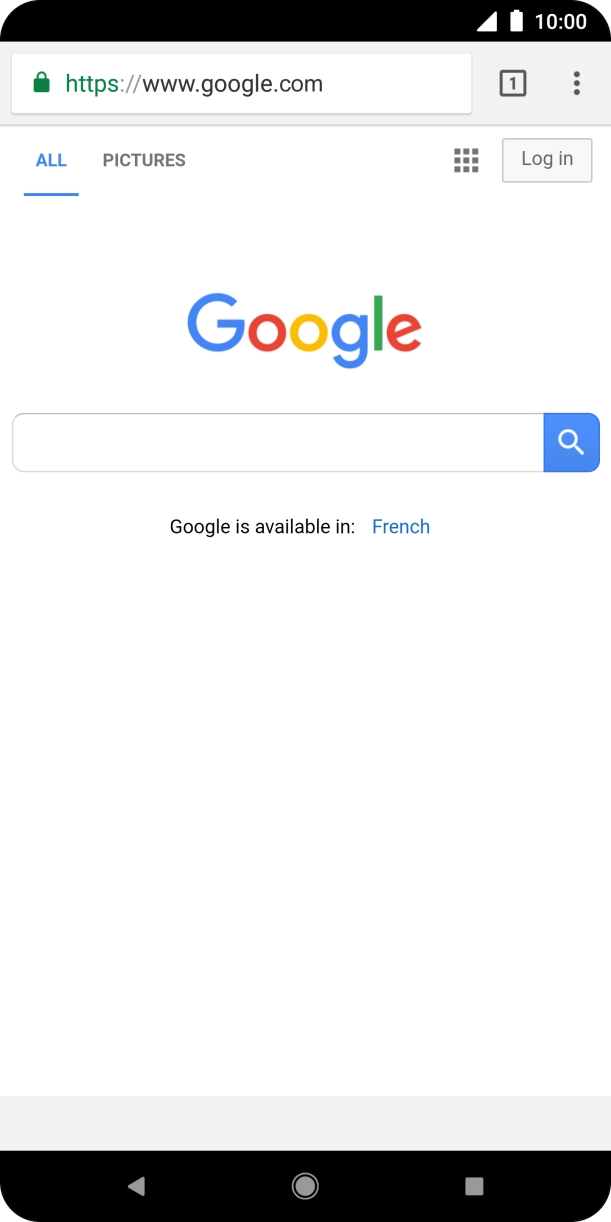 Press the menu icon.