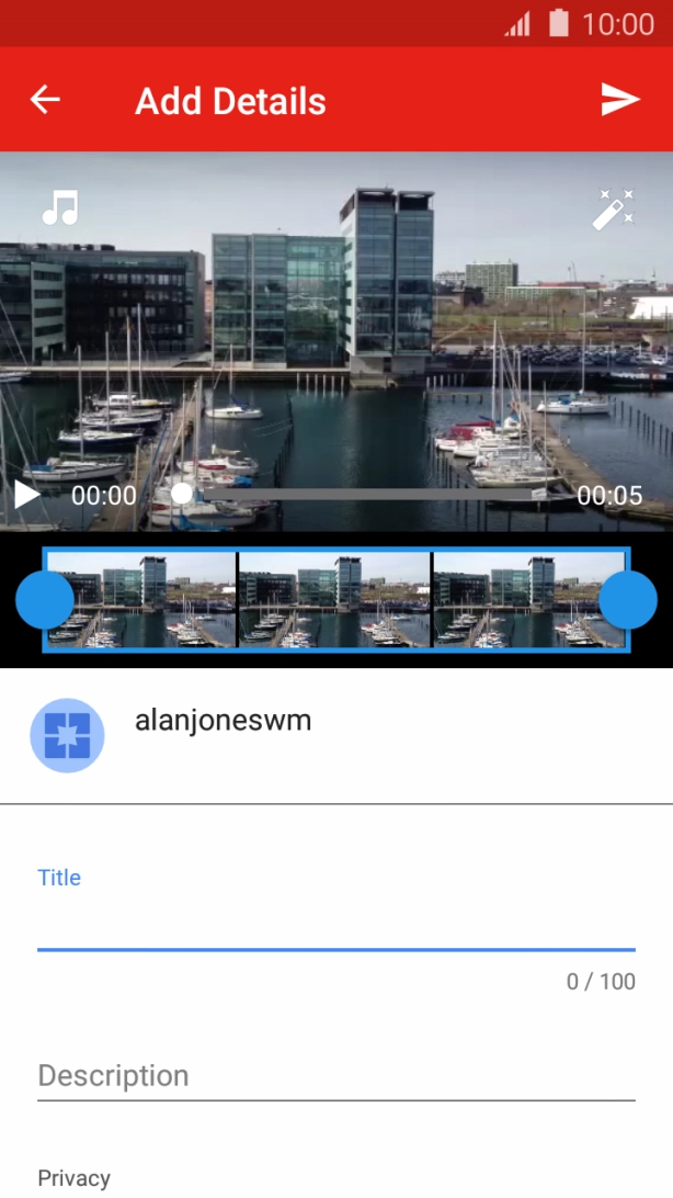 Press the field below 