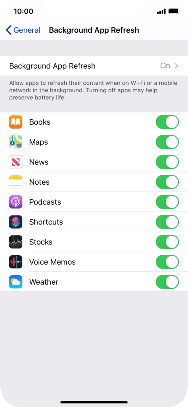 Press Background App Refresh.