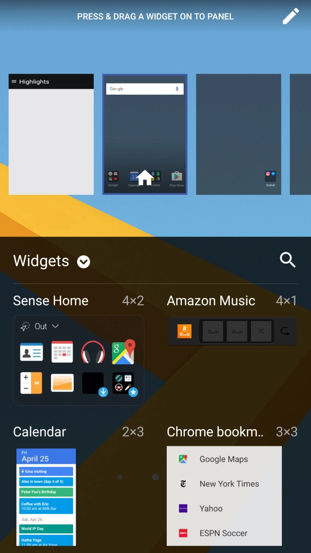 Press the drop down list on the left side of the screen.