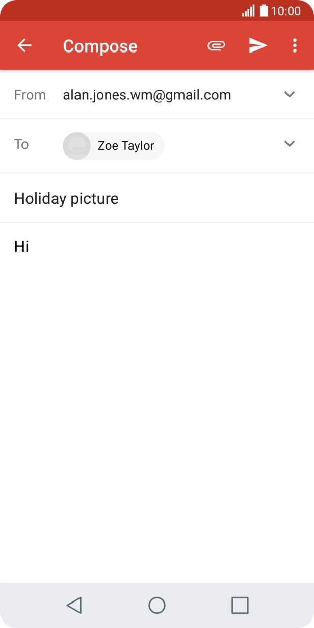 Write the required text and press the send icon.