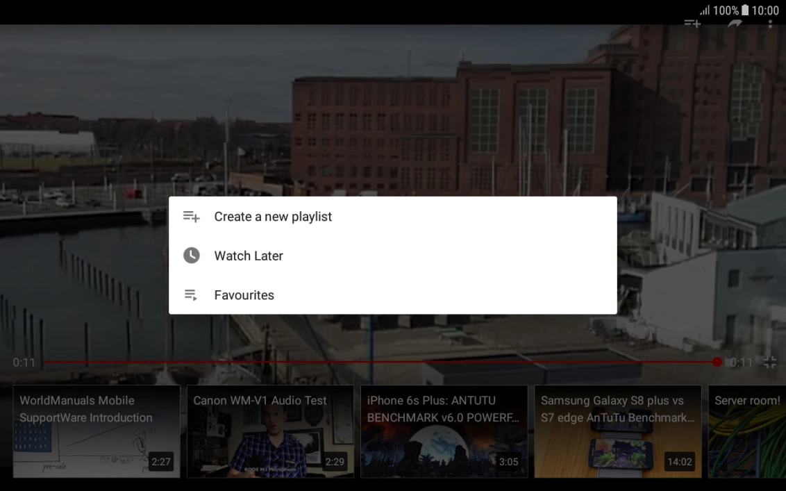 Press the required playlist.
