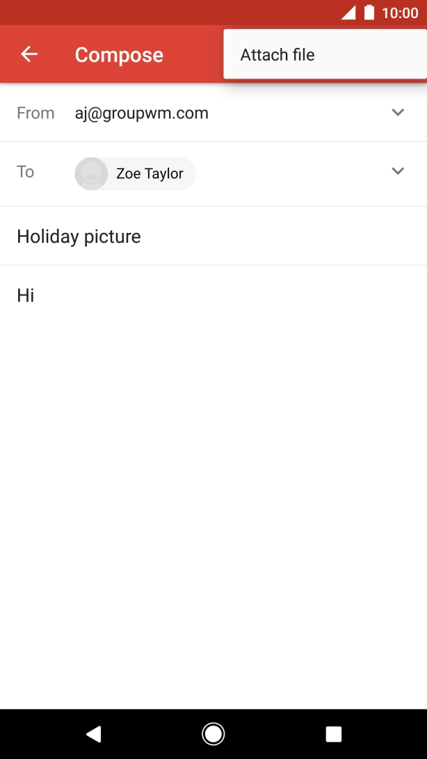 Press Attach file and go to the required file.