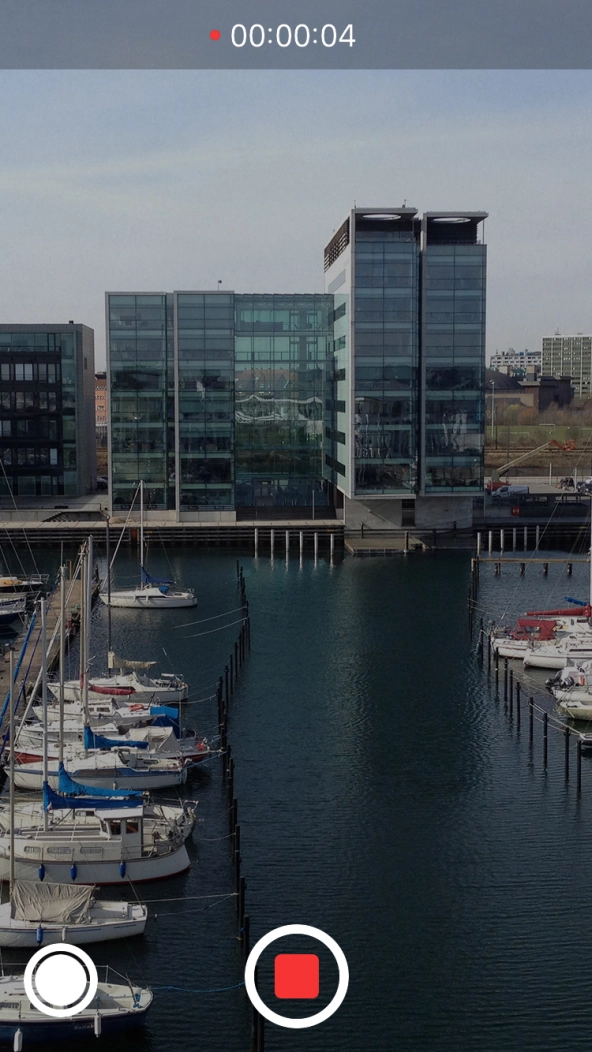 Press the stop icon to stop recording.