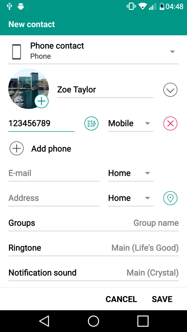 Press the drop down list next to the phone number.