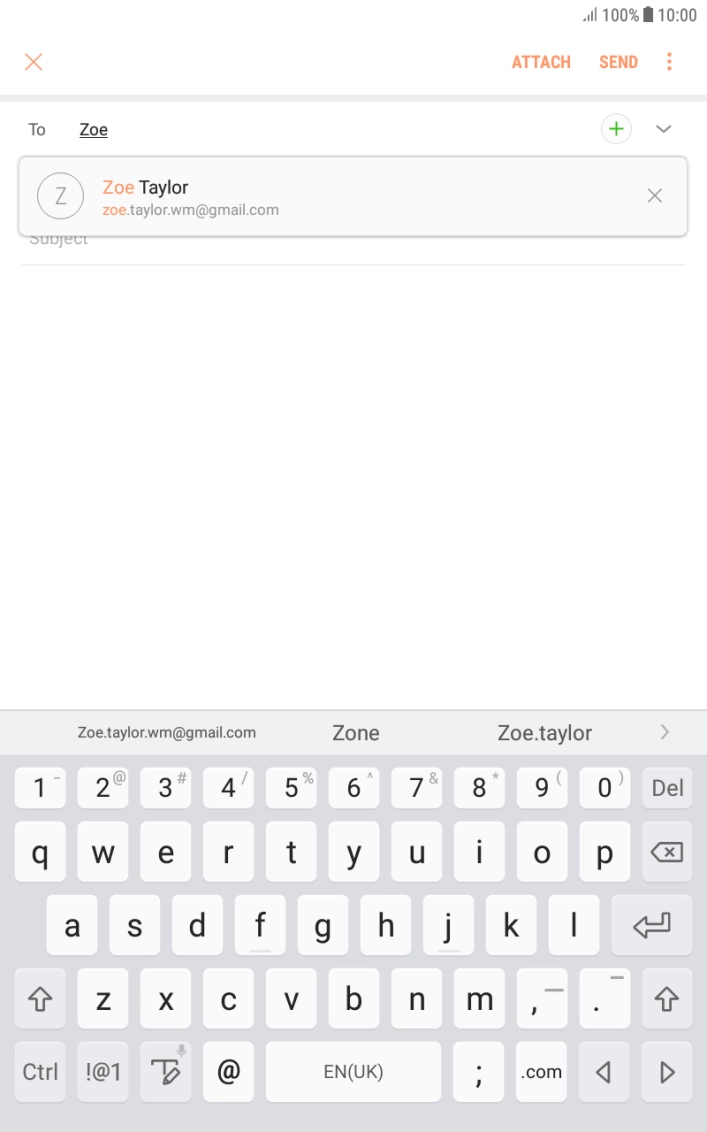 Press the required contact.