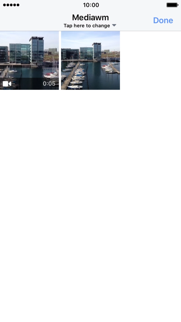 Press the required picture or video clip.