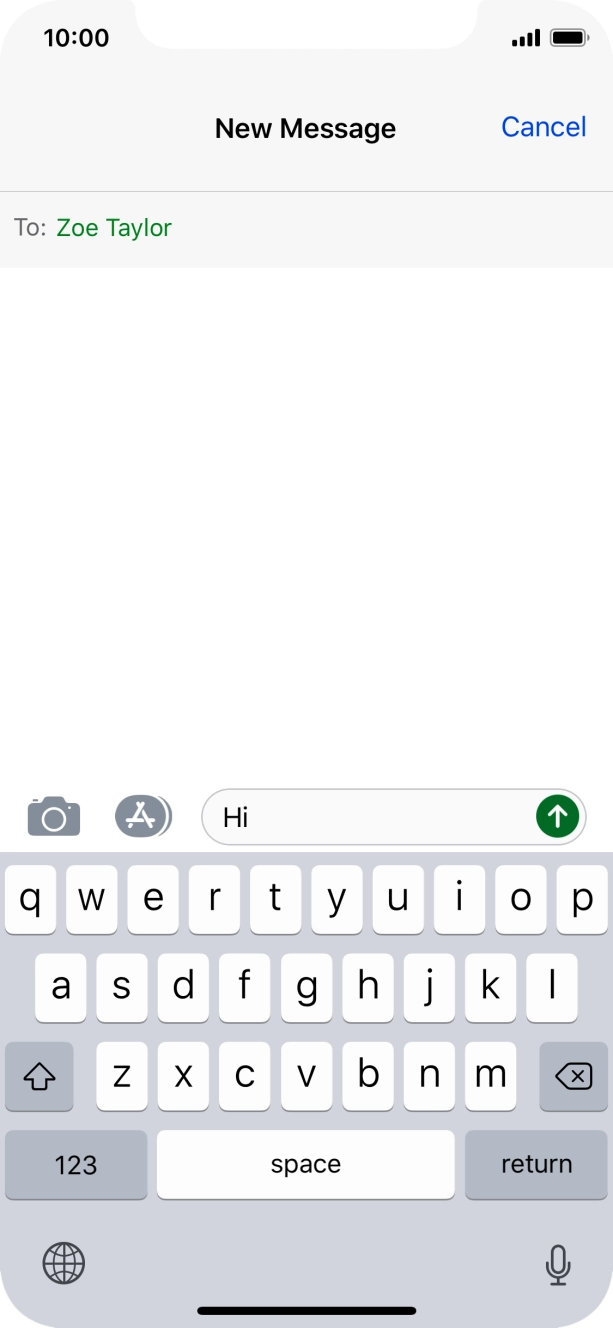 Press the send icon.