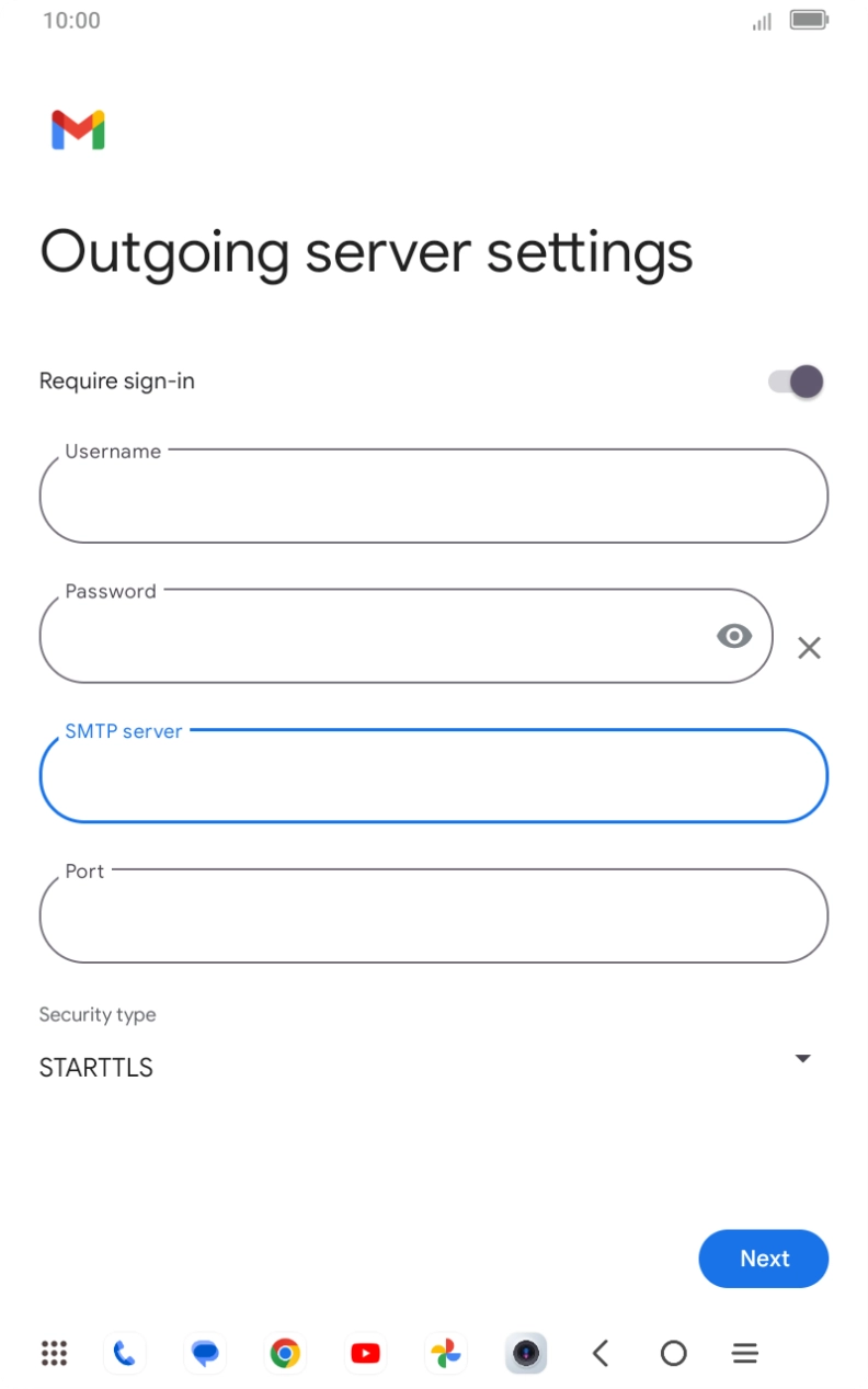 Press the field below 