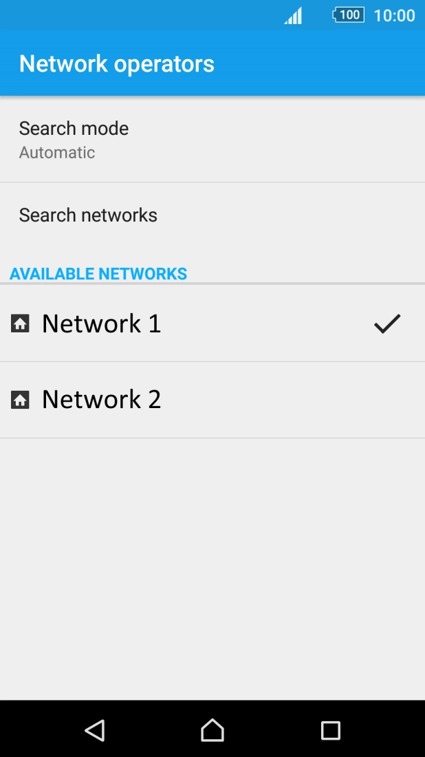 Press Search mode. Press Search mode.