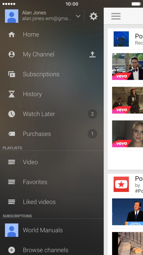 Press the upload icon.