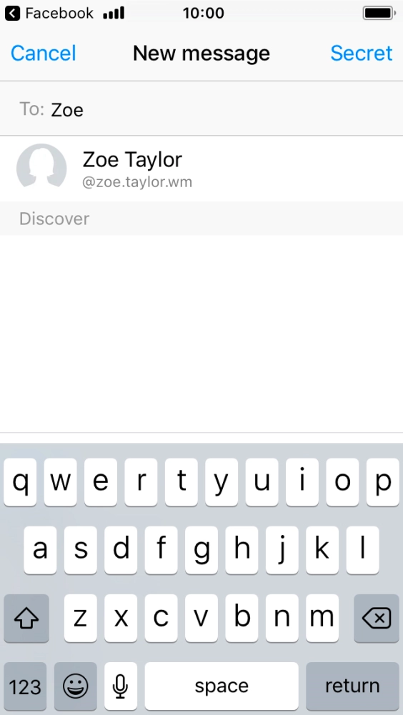 Press the required contact.