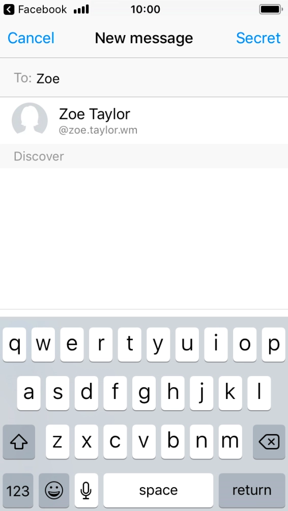 Press the required contact.