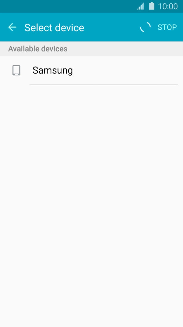 Press the required Bluetooth device and wait while the file is transferred.