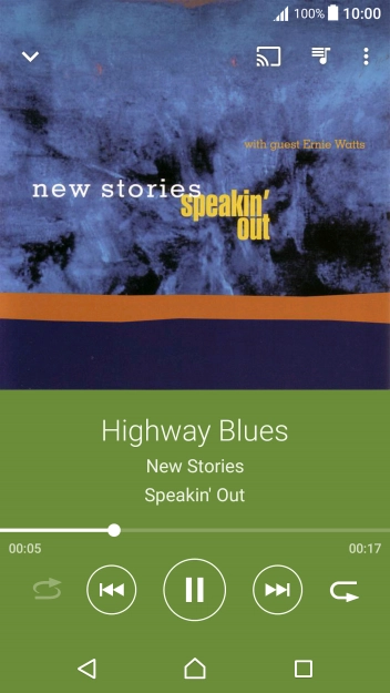 Press arrow right to go to the next audio file.