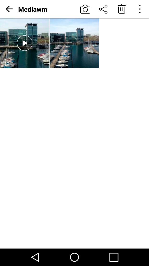 Press and hold the required picture or video clip.