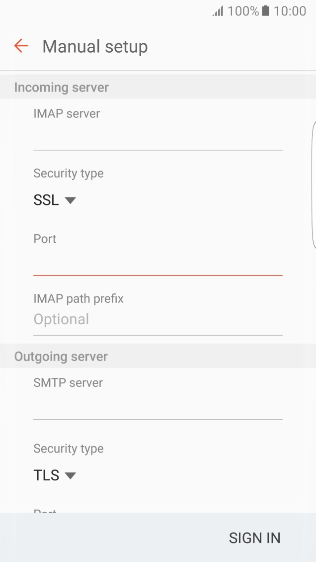 Press the field below 