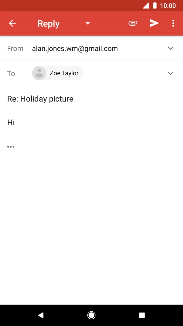 Press the send icon.
