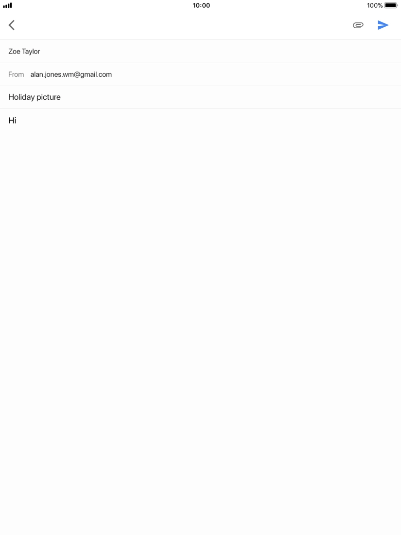 Press the send icon.
