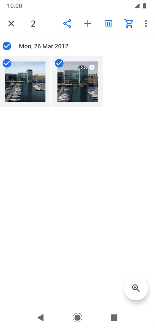 Press the share icon.