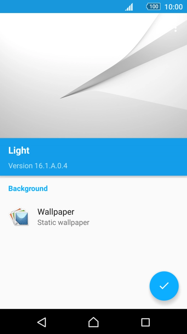 Press the confirm icon.