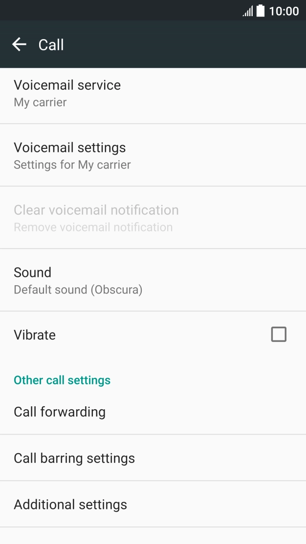 Press Voicemail settings.