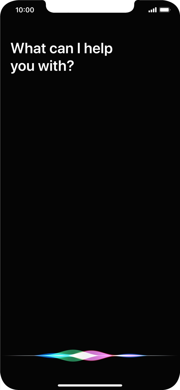 Say, in your own words, what you would like your phone to do, e.g.: CAMERA, CALL [contact], SEARCH THE WEB FOR [information].