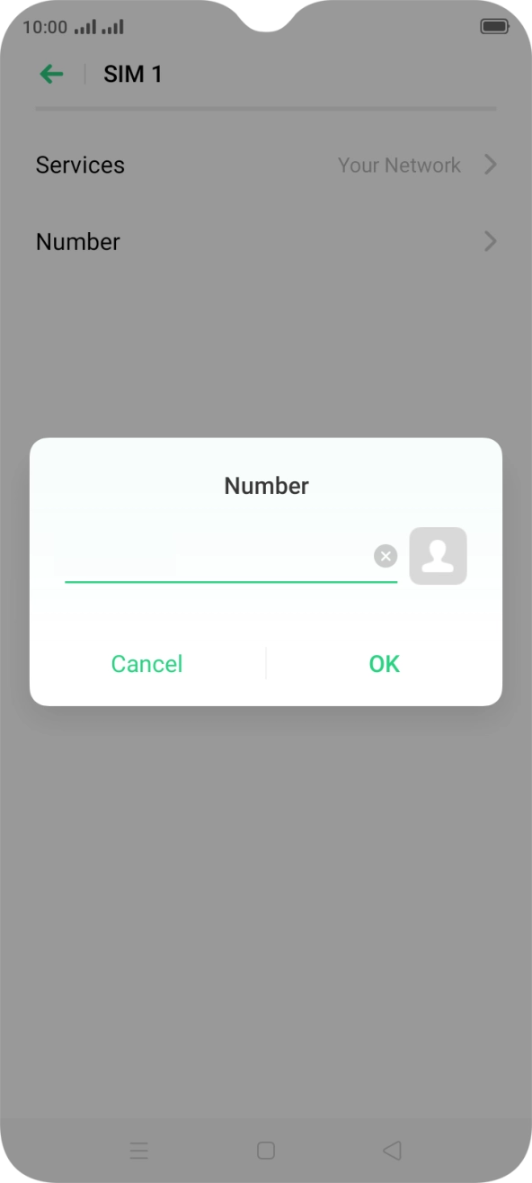 Key in +61101 and press OK.