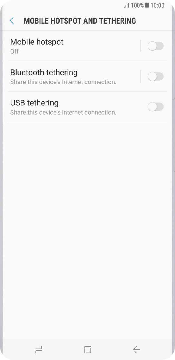 Press Mobile hotspot.
