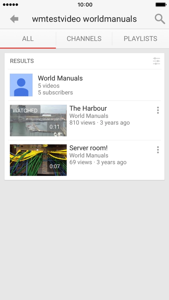Press the required video clip. Press the required video clip.