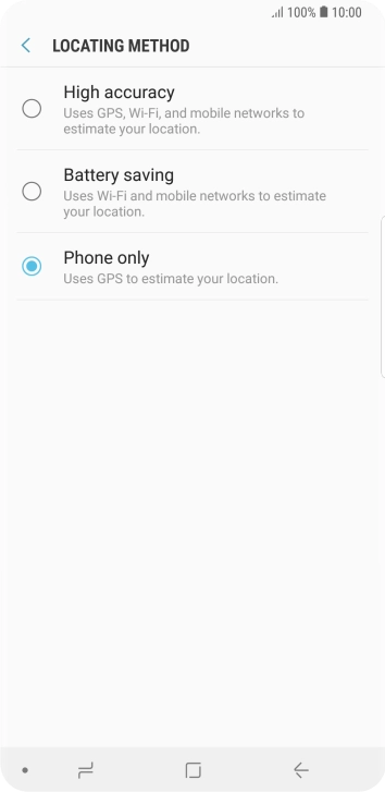 If you select High accuracy, your phone can find your exact position using the GPS satellites, the mobile network and nearby Wi-Fi networks. Satellite-based GPS requires a clear view of the sky. If you select High accuracy, your phone can find your exact position using the GPS satellites, the mobile network and nearby Wi-Fi networks. Satellite-based GPS requires a clear view of the sky.