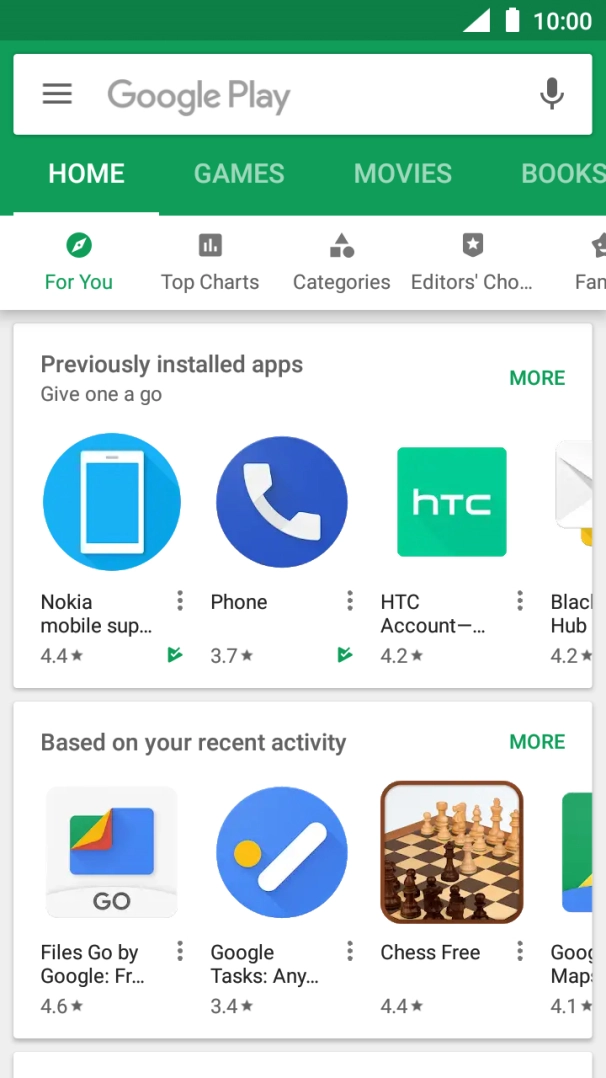 Press the search field. Press the search field.